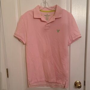 American Eagle Outfitters Light Pink Polo